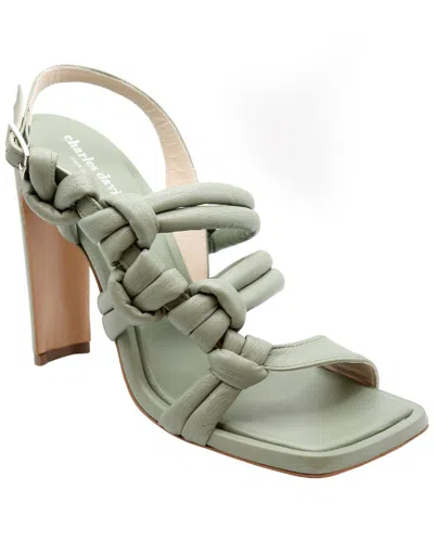 Charles David Lonestar Leather Sandal In Green
