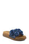 Charles David Palms Platform Slide Sandal In Blue