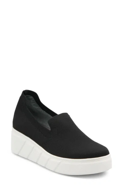 Charles David Rhody Platform Wedge Sneaker In Black