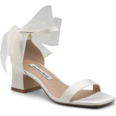 Charles David Riley Ankle Strap Sandal In Ivory