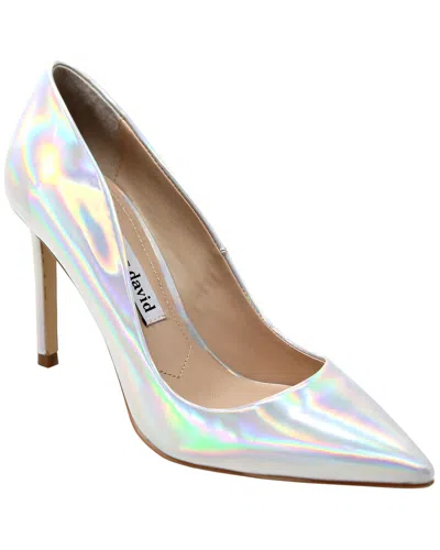 Charles David Rivals Leather Dress Shoe In Silver
