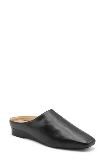 Charles David Viking Faux Leather Flat Mule In Black