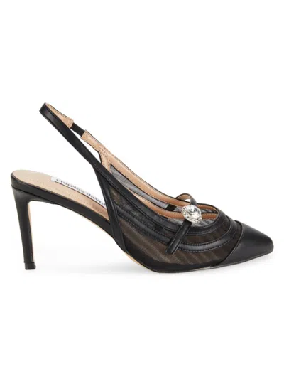 Charles David Women's Swan Mesh Pumps In Black Smooth