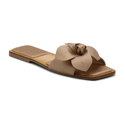 Charles David Womens Ovum Flat Sandals In Brown
