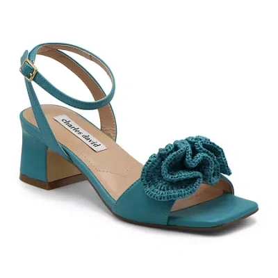 Charles David Womens Rubicon Heeled Sandals In Blue
