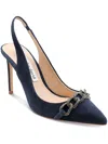 Charles David Womens Suede Slip On Slingback Heels In Blue