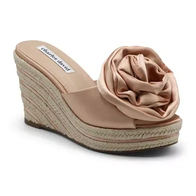 Charles David Womens Wedge Sandals In Brown