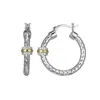 Charles Garnier Women's Cubic Zirconia Station Hoop Earrings In Silver In Silver