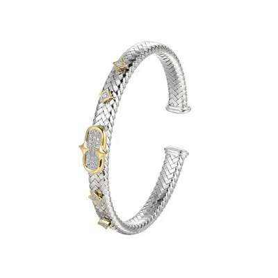 Charles Garnier Women's Mesh Cuff Bracelet In Silver