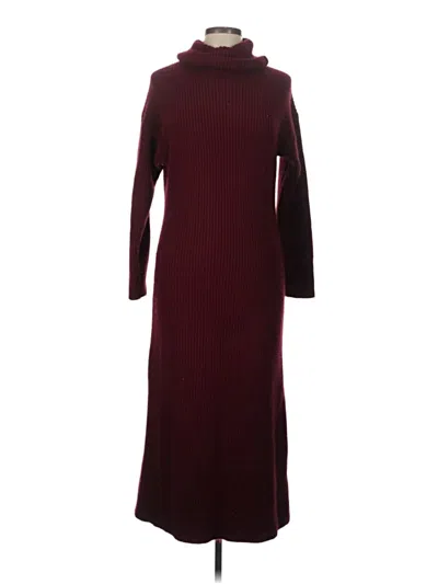 Pre-owned Charles Henry Casual Dress In Burgundy