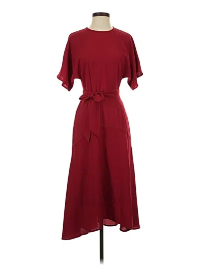 Pre-owned Charles Henry Casual Dress In Burgundy