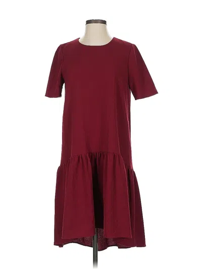 Pre-owned Charles Henry Casual Dress In Burgundy