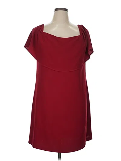 Pre-owned Charles Henry Casual Dress In Burgundy