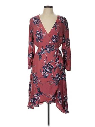 Pre-owned Charles Henry Casual Dress In Burgundy
