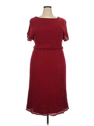 Pre-owned Charles Henry Casual Dress In Burgundy