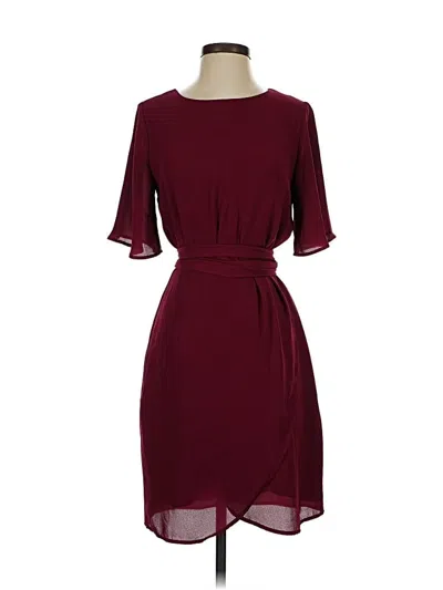 Pre-owned Charles Henry Cocktail Dress In Burgundy