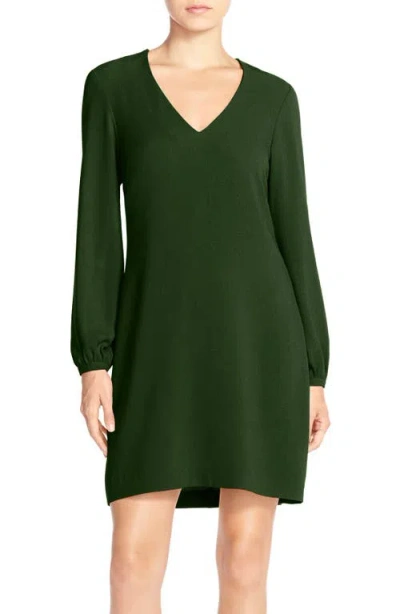 Charles Henry Crepe A-line Dress In Green
