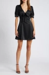 CHARLES HENRY CHARLES HENRY DOT JACQUARD SATIN MINIDRESS