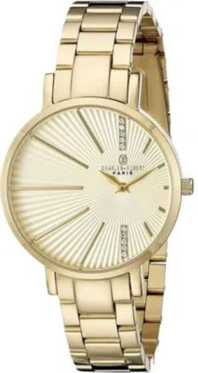Pre-owned Charles-hubert Ladies Charles Hubert Stainless Steel Gold-tone Dial Watch Xwa5550