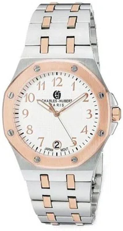 Pre-owned Charles-hubert Ladies Charles Hubert Stainless Steel Silver-tone Dial Watch Xwa5555