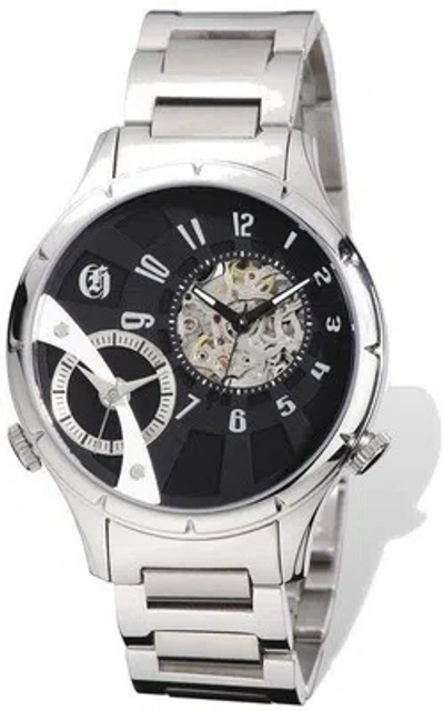 Pre-owned Charles-hubert Mens Charles Hubert Stainless 44mm Dual Time Watch