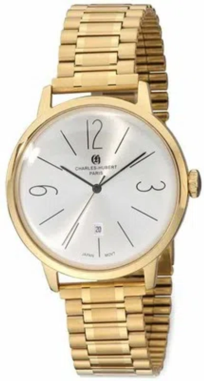 Pre-owned Charles-hubert Mens Charles Hubert Stainless Steel Silver-tone Dial Watch Xwa5517