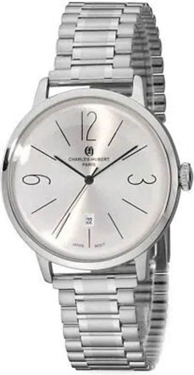 Pre-owned Charles-hubert Mens Charles Hubert Stainless Steel Silver-tone Dial Watch Xwa5519