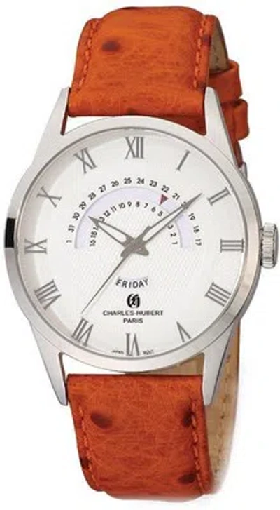 Pre-owned Charles-hubert Mens Charles Hubert Stainless Steel White Dial Watch Xwa5542