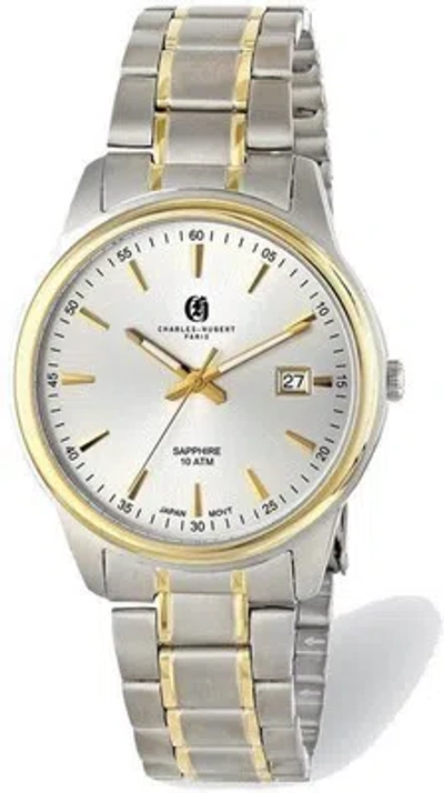 Pre-owned Charles-hubert Mens Charles Hubert Two-tone Titanium 40mm Watch