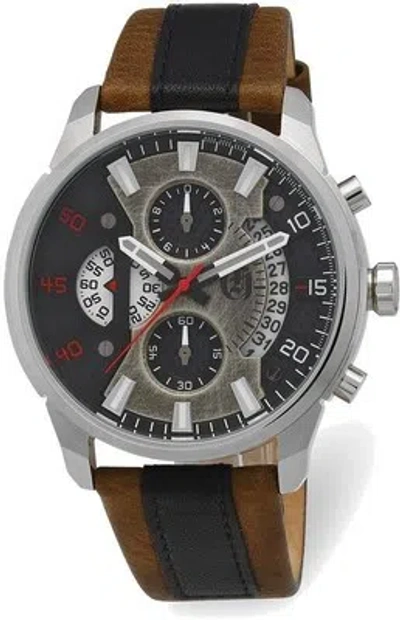 Pre-owned Charles-hubert Charles Hubert Stainless Steel Chronograph Black Dial Watch Xwa6040