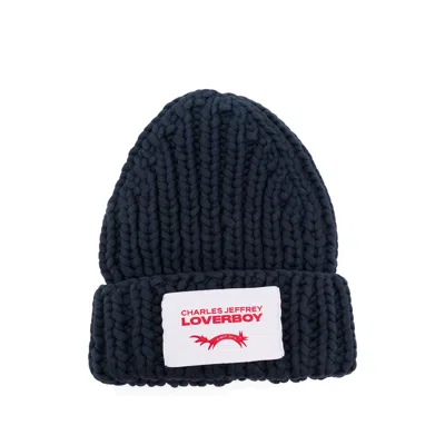 Charles Jeffrey Loverboy 062130404 Logo-patch Knit Beanie In Orange