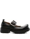 Charles Jeffrey Loverboy 40mm Moggies Buckle-fastening Square-toe Pumps In Black