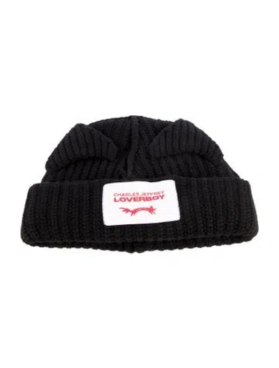 Pre-owned Charles Jeffrey Loverboy Accessory Beanie  W/tags In Black