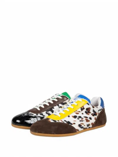 Charles Jeffrey Loverboy Animal-print Leather Sneakers In Multi