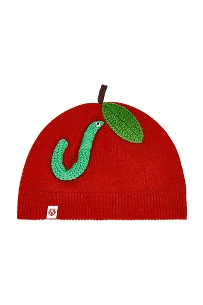 Charles Jeffrey Loverboy Apple Skull Cap In Red