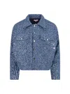 Charles Jeffrey Loverboy Art Denim Jacket In Blue