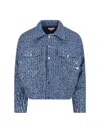 Charles Jeffrey Loverboy Art Denim Jacket In Blue