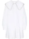 Charles Jeffrey Loverboy Babydoll Cotton Minidress In White