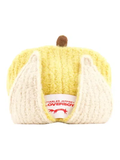 Charles Jeffrey Loverboy Banana Peal-brim Beanie Hat In Yellow