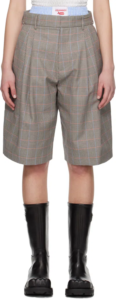 Charles Jeffrey Loverboy Beige Aberdeen Shorts