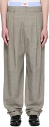 Charles Jeffrey Loverboy Aberdeen Checked Pleated Trousers