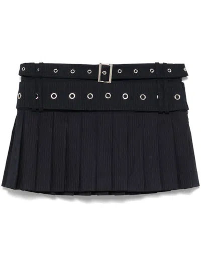 Charles Jeffrey Loverboy Belt Mini Skirt In Blue