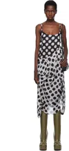 Charles Jeffrey Loverboy Hug Midikleid In Black + White Polka