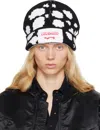 Charles Jeffrey Loverboy Black & White Loverboy Beanie In Black + White Polka
