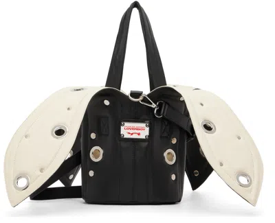 Charles Jeffrey Loverboy Black Banana Bucket Eyelets Bag In Multi