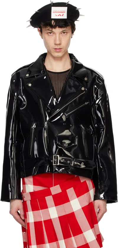 Charles Jeffrey Loverboy Black Biker Jacket In Blk
