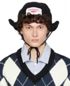 Charles Jeffrey Loverboy Black Chunky Aviator Beanie In Black