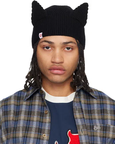 Charles Jeffrey Loverboy Black Ears Rib Beanie