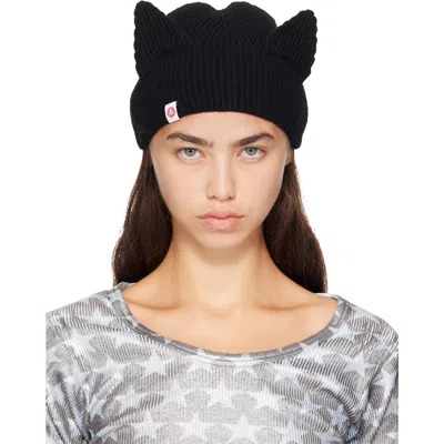 Charles Jeffrey Loverboy Black Ears Rib Beanie