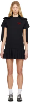 Charles Jeffrey Loverboy Black Rosette Jersey Minidress In Black